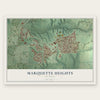 Marquette Heights, Illinois map print, the full design
