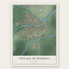 Village of Massena, New York map print, the full design