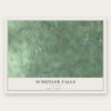 Schuyler Falls, New York map print, the full design