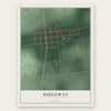 Ridgeway, Ohio map print, the full design