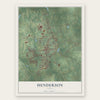 Henderson, Texas map print, the full design