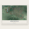 Mercerville, New Jersey map print, the full design
