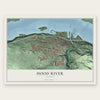 Hood River, Oregon map print, the full design
