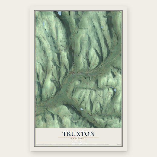 Truxton, New York map print, the full design