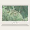 Bland, Missouri map print, the full design