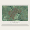 Cottage Grove, Oregon map print, the full design
