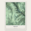 Grove, New York map print, the full design