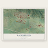 Richardton, North Dakota map print, the full design