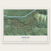 Hokah, Minnesota map print, the full design
