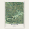 Excelsior, Wisconsin map print, the full design