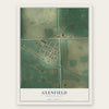 Glenfield, North Dakota map print, the full design