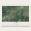 Bear, Delaware map print, the full design