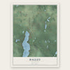 Bagley, Michigan map print, the full design