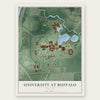 University at Buffalo, New York map print, the full design