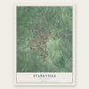 Starkville, Mississippi map print, the full design