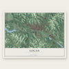 Logan, Ohio map print, the full design