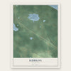 Hebron, Michigan map print, the full design