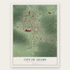 Adams, Wisconsin map print, the full design