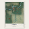 Burbank, Ohio map print, the full design