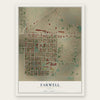 Farwell, Texas map print, the full design