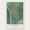 Montezuma, Indiana map print, the full design