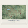 Germantown Hills, Illinois map print, the full design