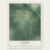 Antoine, Arkansas map print, the full design