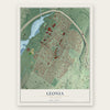 Leonia, New Jersey map print, the full design