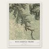 Havasupai Tribe, Arizona map print, the full design