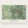 West Dundee, Illinois map print, the full design