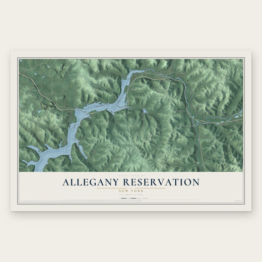 Allegany Reservation, New York map print, the full design