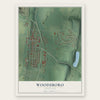 Woodsboro, Maryland map print, the full design
