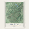 Difficult Run, Virginia map print, the full design