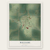Williams, Minnesota map print, the full design