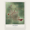 Arthur, Illinois map print, the full design