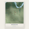 Brewster, Nebraska map print, the full design