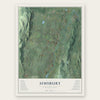 Simsbury, Connecticut map print, the full design