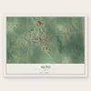 Alto, Texas map print, the full design