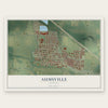 Aumsville, Oregon map print, the full design