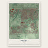 Parma, Ohio map print, the full design
