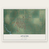 Apache, Oklahoma map print, the full design