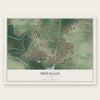 Hidalgo, Texas map print, the full design