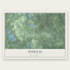 Douglas, Massachusetts map print, the full design