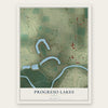Progreso Lakes, Texas map print, the full design