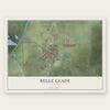 Belle Glade, Florida map print, the full design