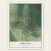 Merigold, Mississippi map print, the full design