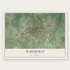 Marshfield, Missouri map print, the full design