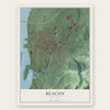 Beacon, New York map print, the full design