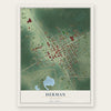 Herman, Minnesota map print, the full design