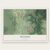 Belgium, Illinois map print, the full design